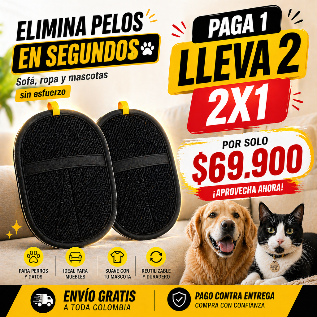 GUANTE PARA MASCOTAS QUITA PELOS
