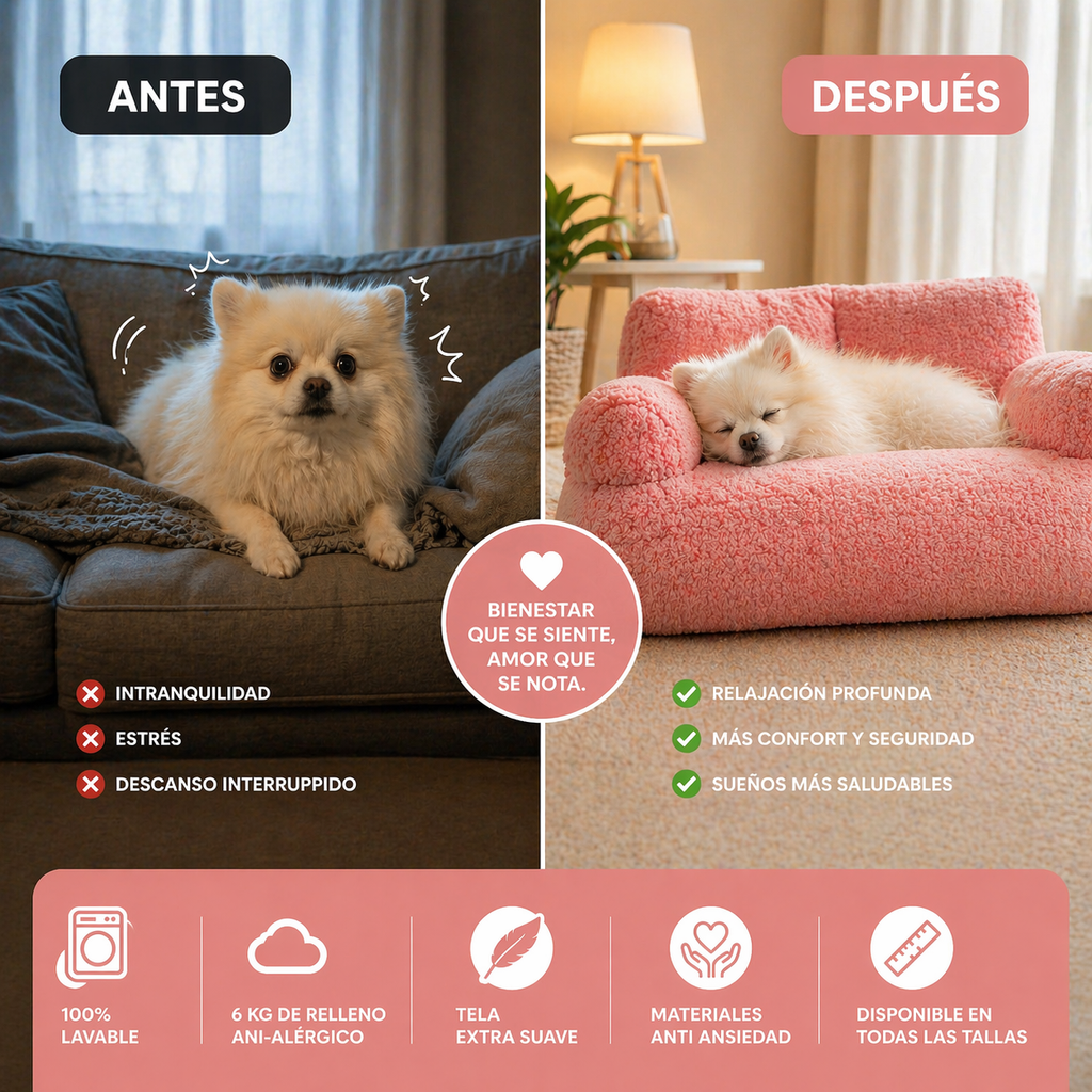 SOFA PARA MASCOTAS TELA ANTIESTRES