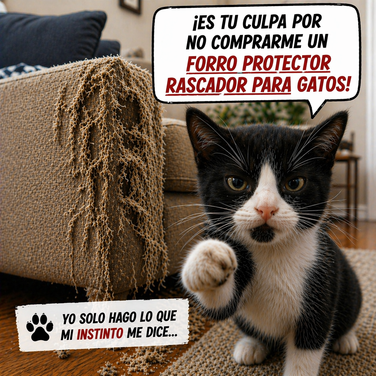 FORRO PROTECTOR RASCADOR PARA GATOS