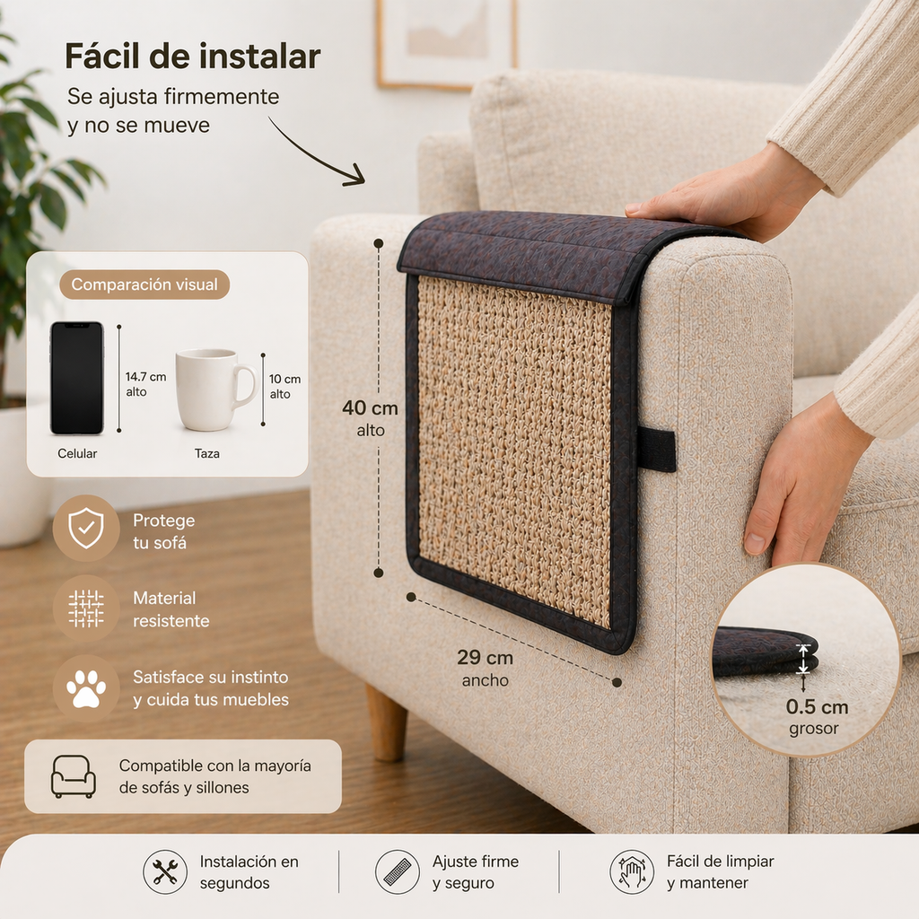 FORRO PROTECTOR RASCADOR PARA GATOS